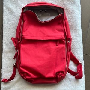 Ikea Backpack, red with laptop sleeve.
